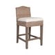 preview thumbnail 6 of 9, Duvall Grey Washed Rattan Cushioned Stool by East at Main