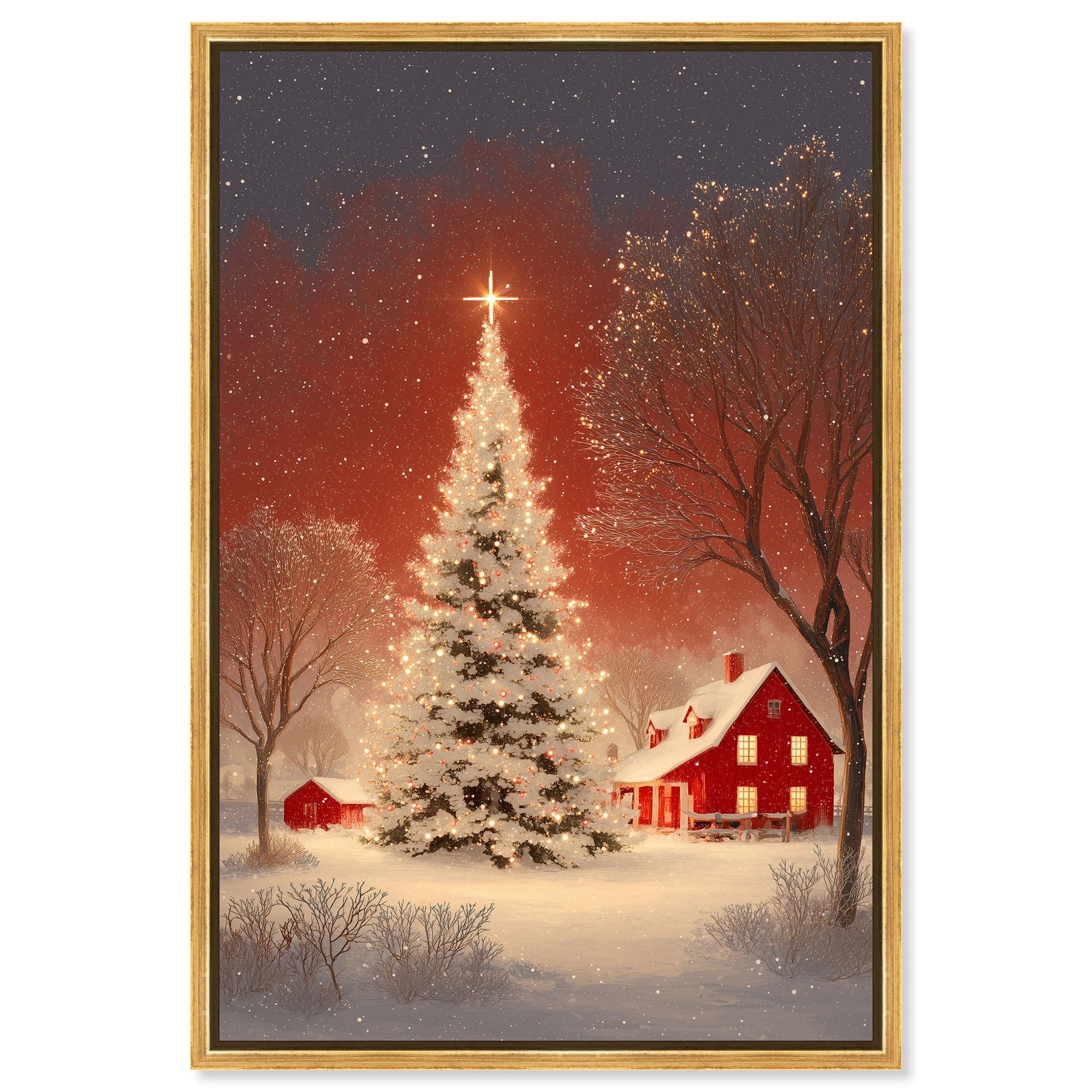Winter's Glow Christmas Wall Decor Canvas Print by Art Remedy