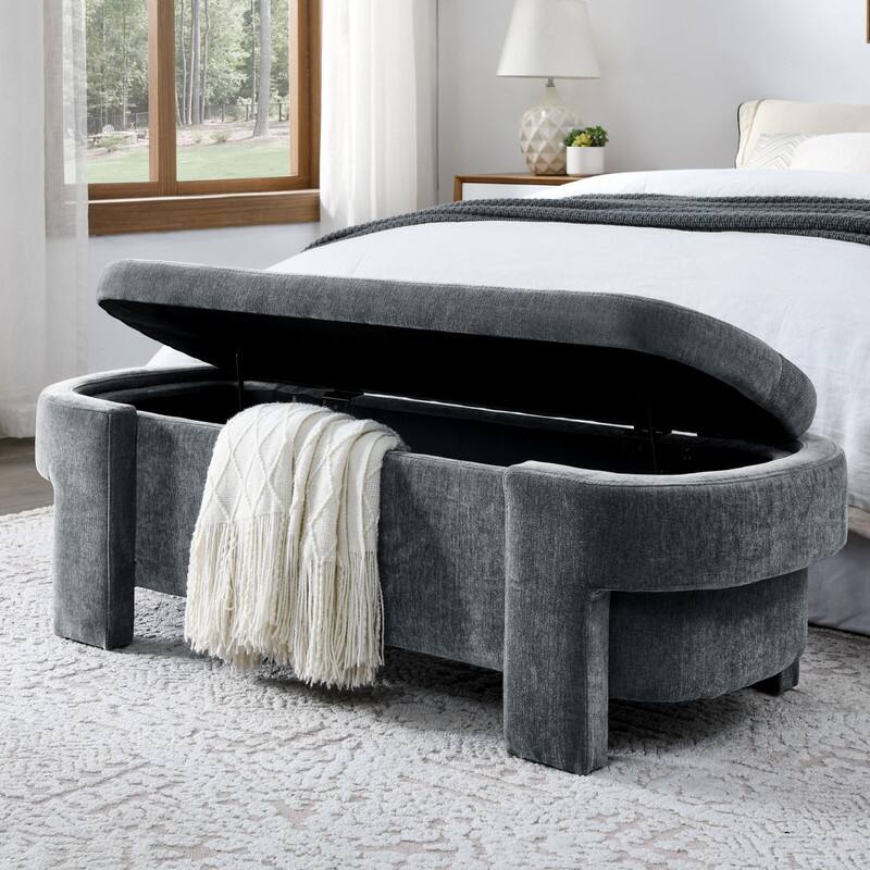 Upholstered Bench with Large Storage Space