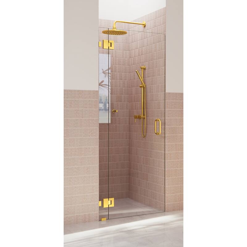 Glass Warehouse GW-GH-31 Halo 78" High x 31" Wide Hinged Frameless