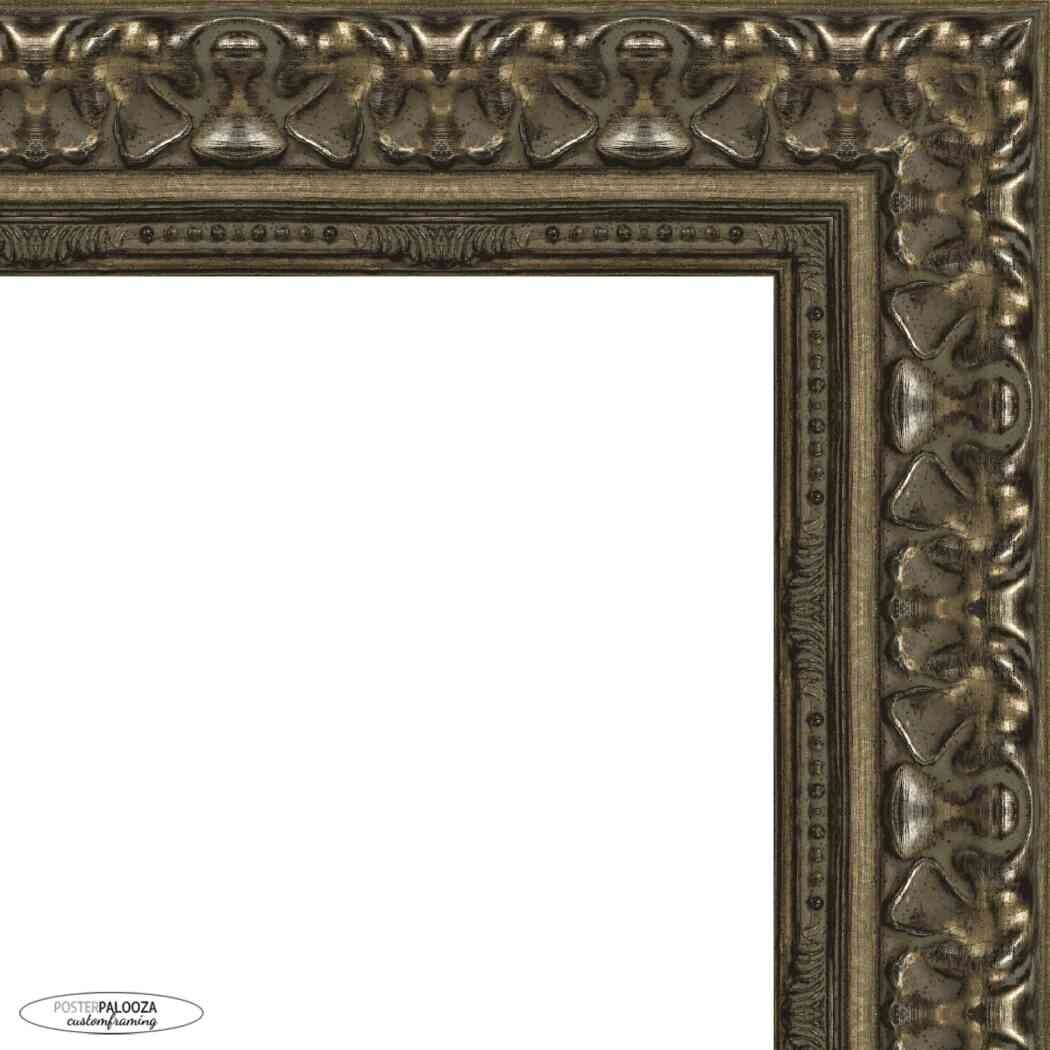 16x20 Ornate Antique Silver Complete Wood Picture Frame with UV Acrylic, Foam Board Backing, & Hardware