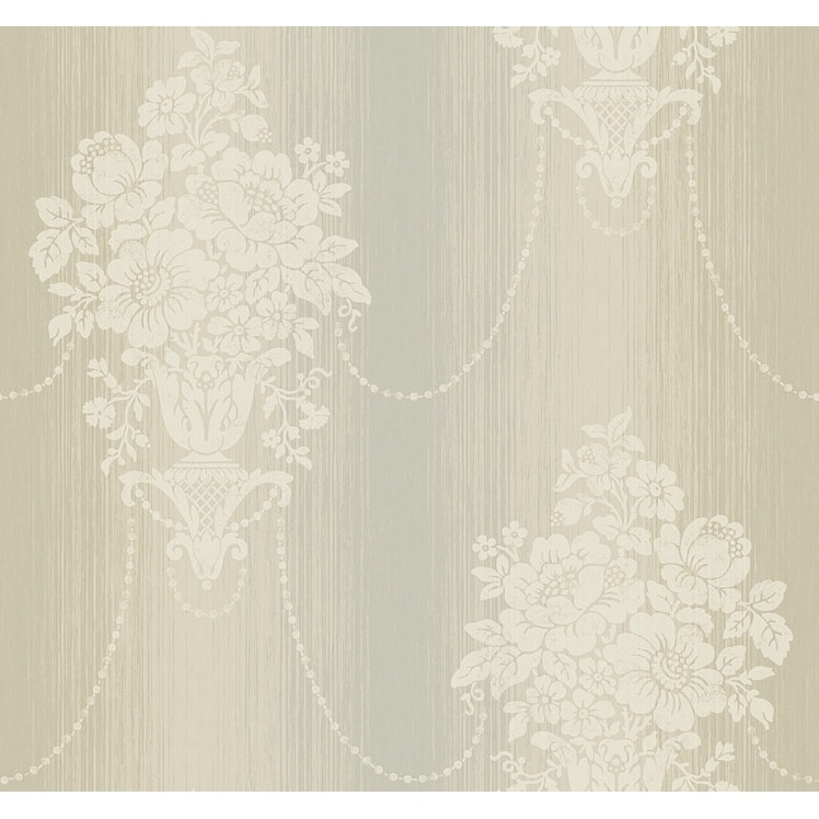 Seabrook Designs Shakespeare Floral Chandelier Unpasted Wallpaper
