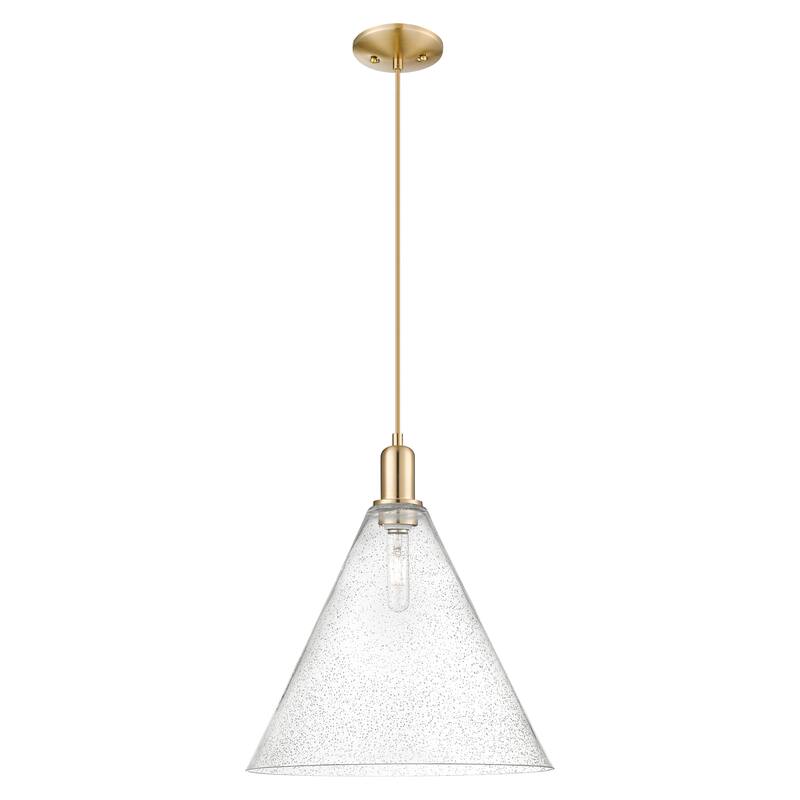 Innovations Lighting Endless Possibilities Arcadia - Berkshire Glass - 1 Light 16" Cord Hung Mini Pendant - Champagne Bronze/Seedy