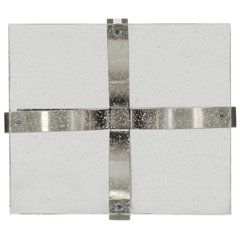Hooker Furniture 17-1/4" Long Bubble Glass Top Stainless Steel