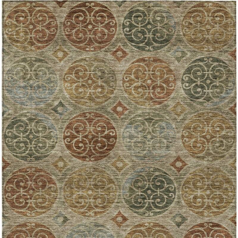 HomeRoots Trellis Transitional Rectangle Outdoor Rug