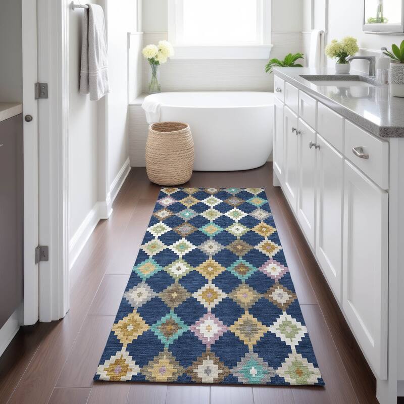 Machine Washable Indoor/ Outdoor Global Ahmet Chantille Rug