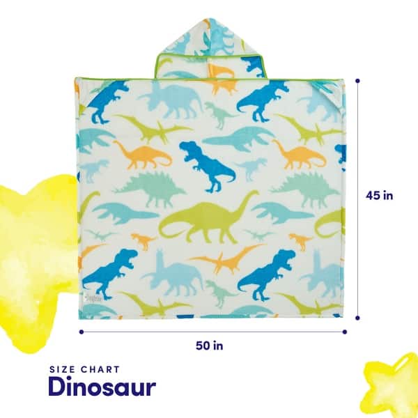 dimension image slide 2 of 3, Sweet Home Collection Kids' Printed Hooded Wearable Blanket, Flannel Fleece Cozy Birthday Gift All Season