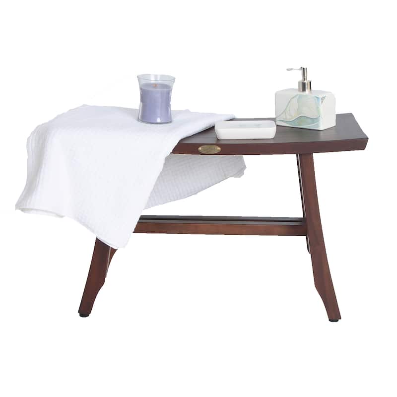 DecoTeak 24", Bench, Shower Stool, Shower Seat, Shower Chair for Inside Shower, Teak Shower Bench, Small Bench, Shower Foot Rest