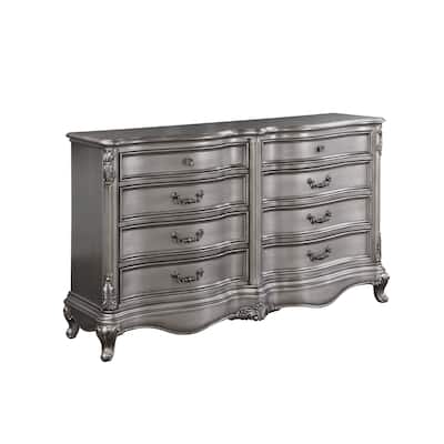 Catherine Antique Platinum 8-Drawer Dresser