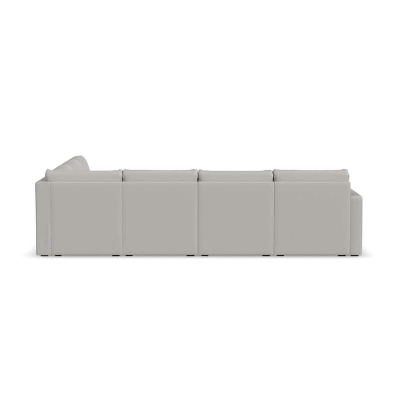 Flex 6-seat Upholstered Modular Sectional by Flexsteel - 134" x 35" x 103"