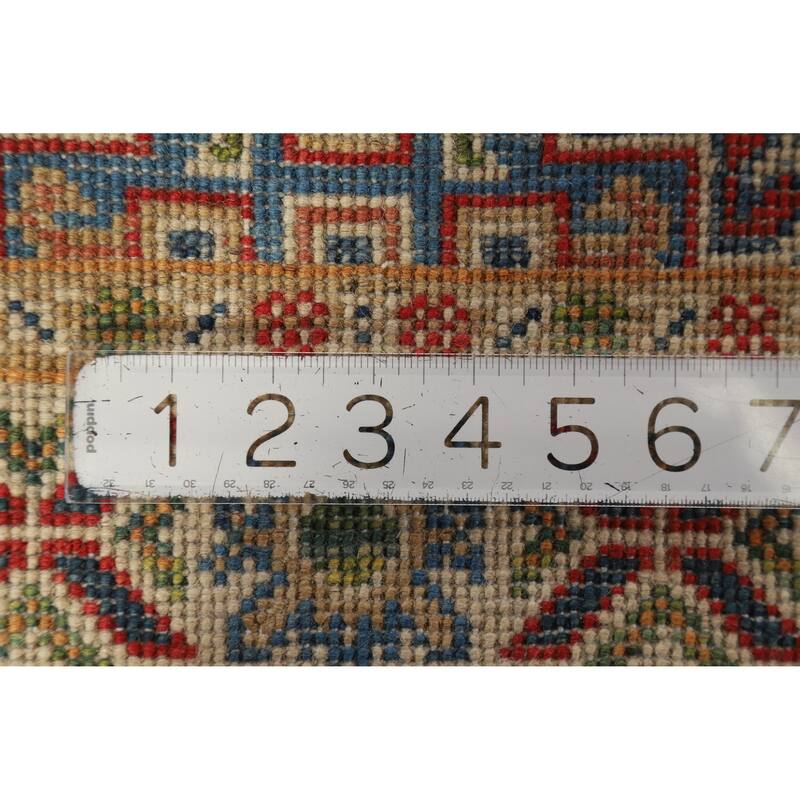 Red Kazak Oriental Foyer Rug Hand-Knotted Wool Carpet - 2'0"x 3'0"