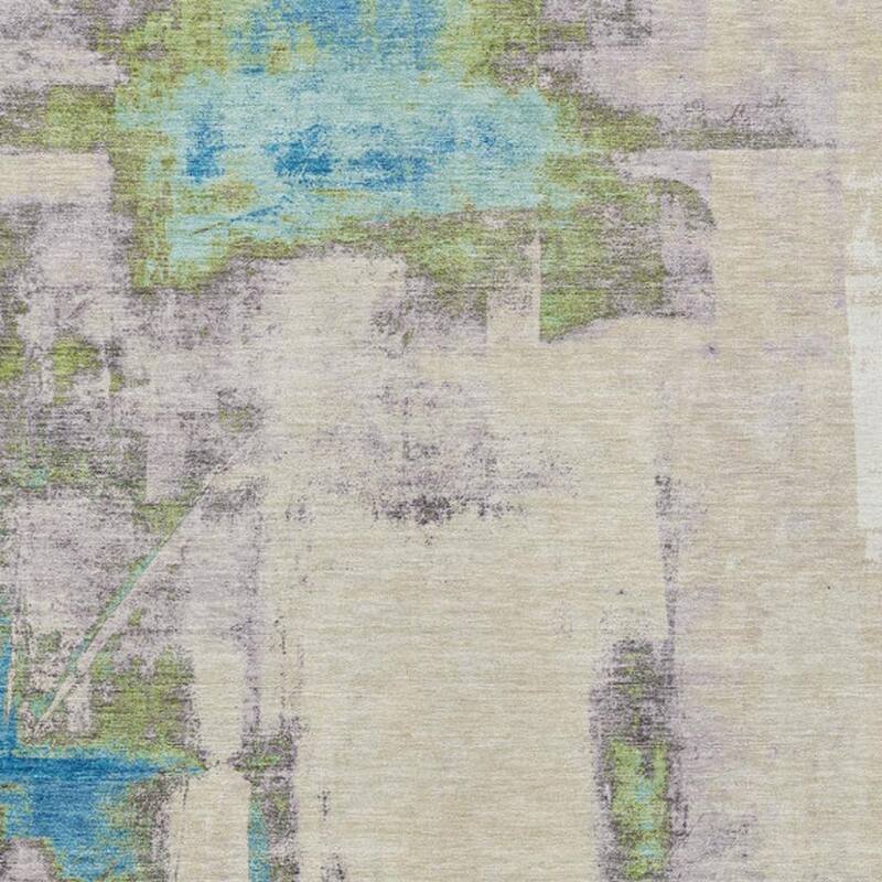 HomeRoots Abstract Transitional Rectangle Outdoor Rug