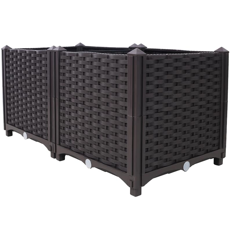 Portable Vegetable & Flower Planter Box, for Patio, Balcony, Backyard