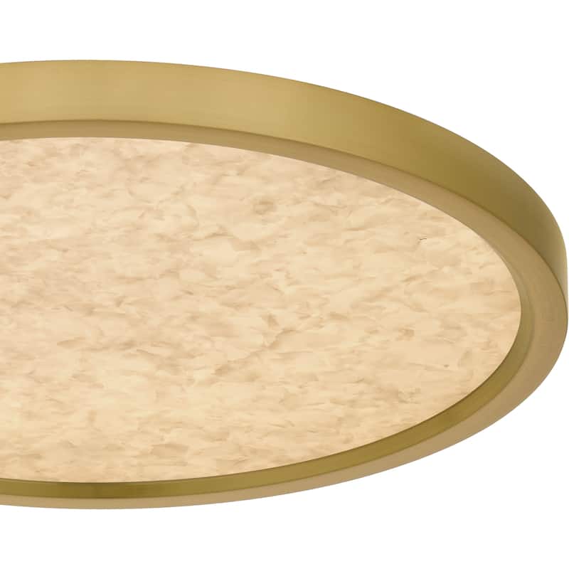 Outskirts Integrated LED Brushed Gold Flush Mount with CCT Switch