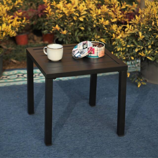 Claribelle Black Metal Small Square Side/ End Table by Havenside Home