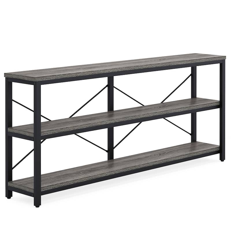 Extra Long Sofa Console Table with Storage for Entryway