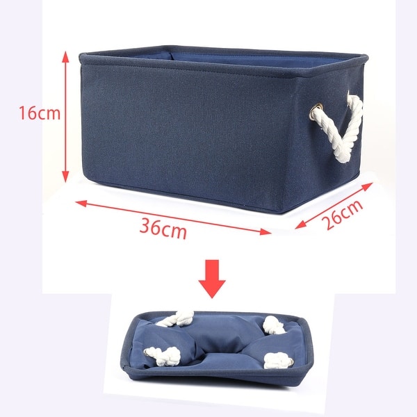 dimension image slide 14 of 19, Canvas Toy Bins for Laundry Clothes Storage Home Organizer