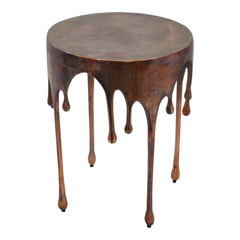 Aurelle Home Industrial Solid Metal Accent Table