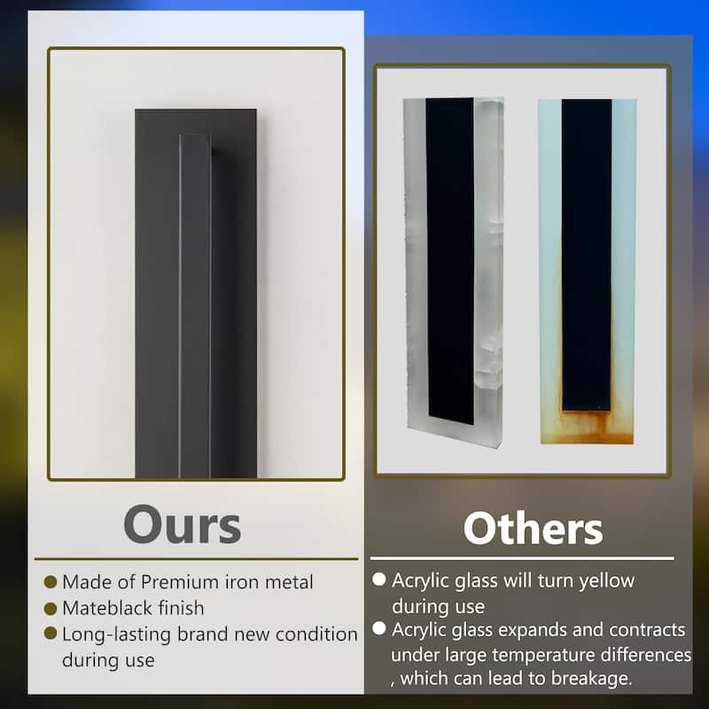 Long Modern Outdoor LED Wall Sconce