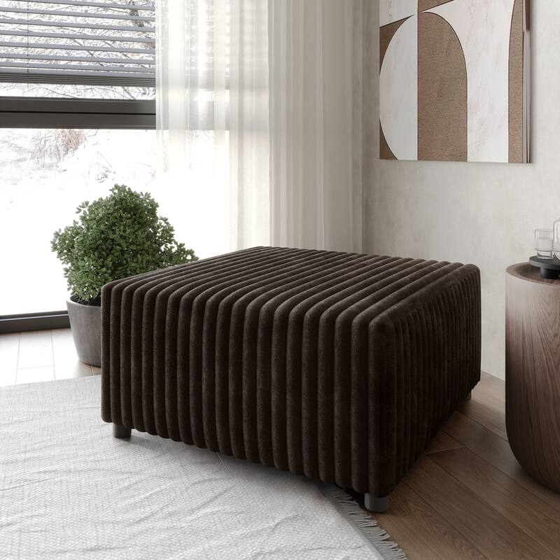 CraftPorch Luxurious Velvet Upholstered Ottoman