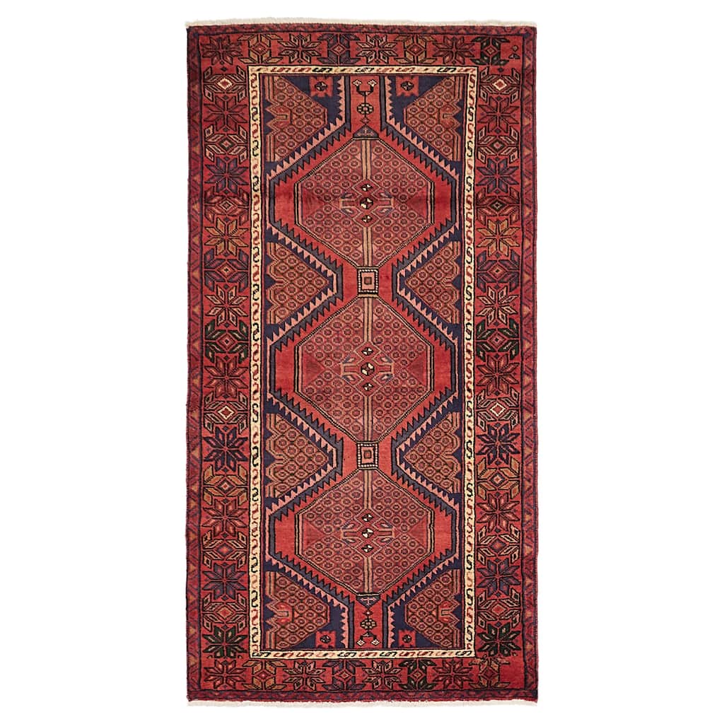 ECARPETGALLERY Hand-knotted Andelz Red Wool Rug - 3'4 x 6'6