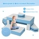 preview thumbnail 6 of 9, Costway 4-in-1 Crawl Climb Foam Shapes Playset Softzone Toy Kids - White + Blue - See Details