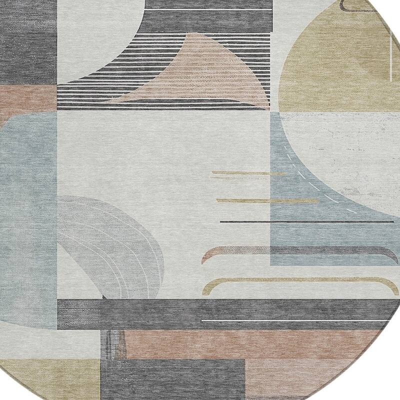 HomeRoots Geometric Modern Rectangle Outdoor Rug