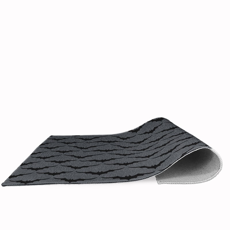 Bat Colony Halloween Chenille Rug, 18" x 30"