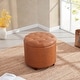 preview thumbnail 52 of 80, Donovan Tufted Round Storage Ottoman
