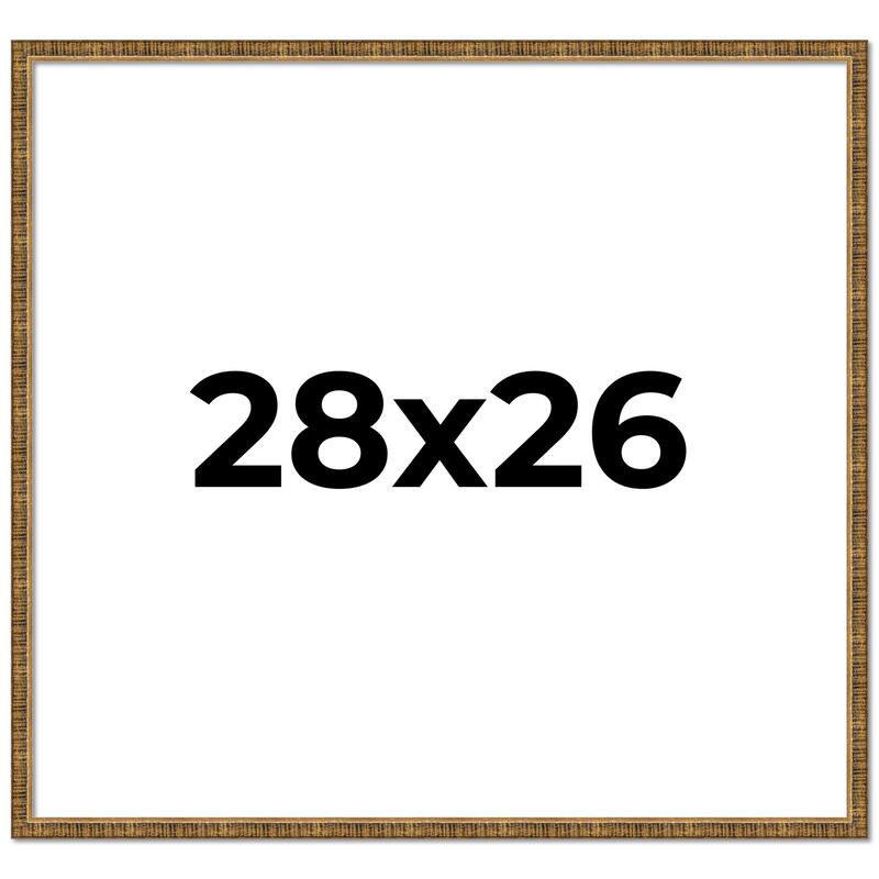 28x26 Frame Gold Kingsley Distressed Solid Wood Picture Frame Width