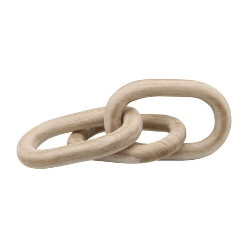 Wooden Chain Links Tabletop Decoration - 27.5" - Brown