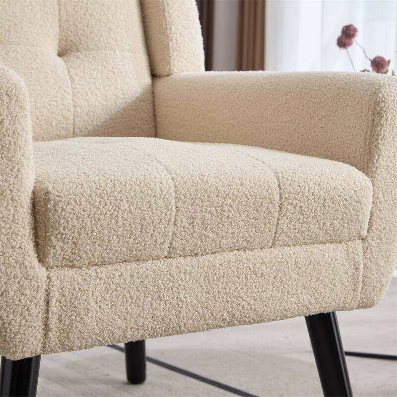 Modern Ergonomics Accent Chair with Black Legs