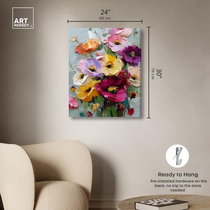 Floral Texture I Canvas by Art Remedy, Gallery Wrapped