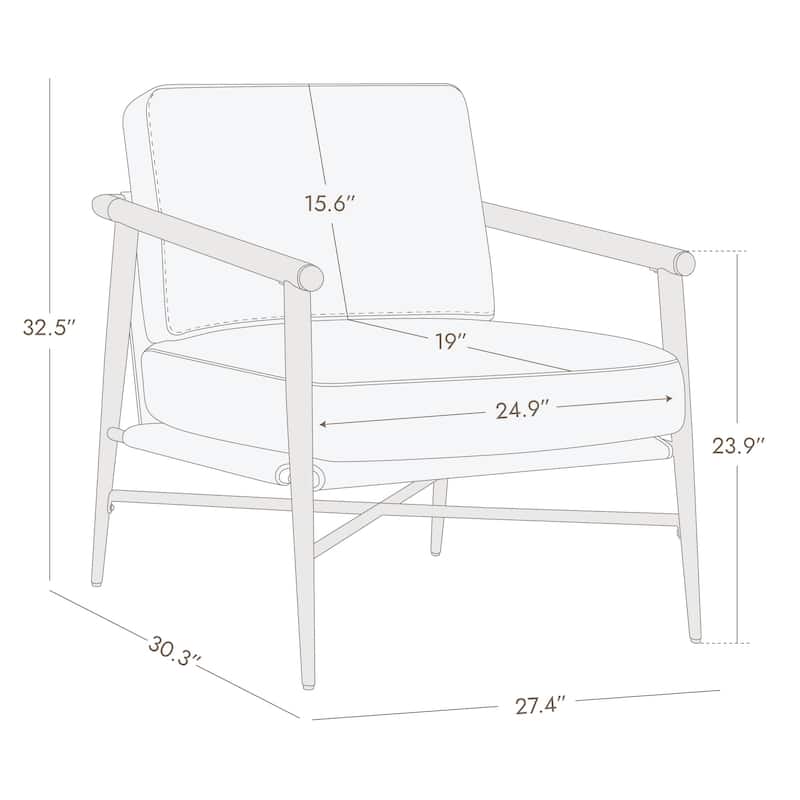 Vincent Mid Century Modern Upholstered Accent Chair