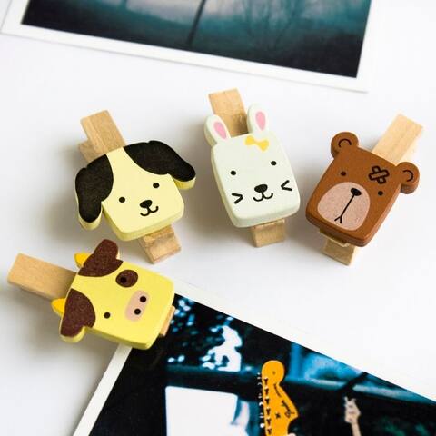 [Cute Animals-1] - Wooden Clips / Wooden Clamps / Mini Clips