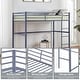 preview thumbnail 3 of 31, Metal Loft Bed Full with Guardrails, Flat Ladder, Kids, Teens, Adults