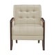 preview thumbnail 59 of 71, Leland Leather Match Accent Chair
