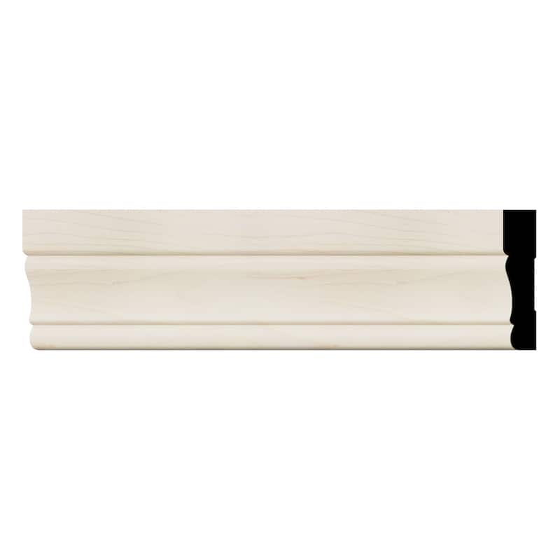 WM443: 5/8-in D x 3-1/4-in W x 96-in L Americraft Solid Hardwood Stain Grade Colonial Casing Moulding - Maple