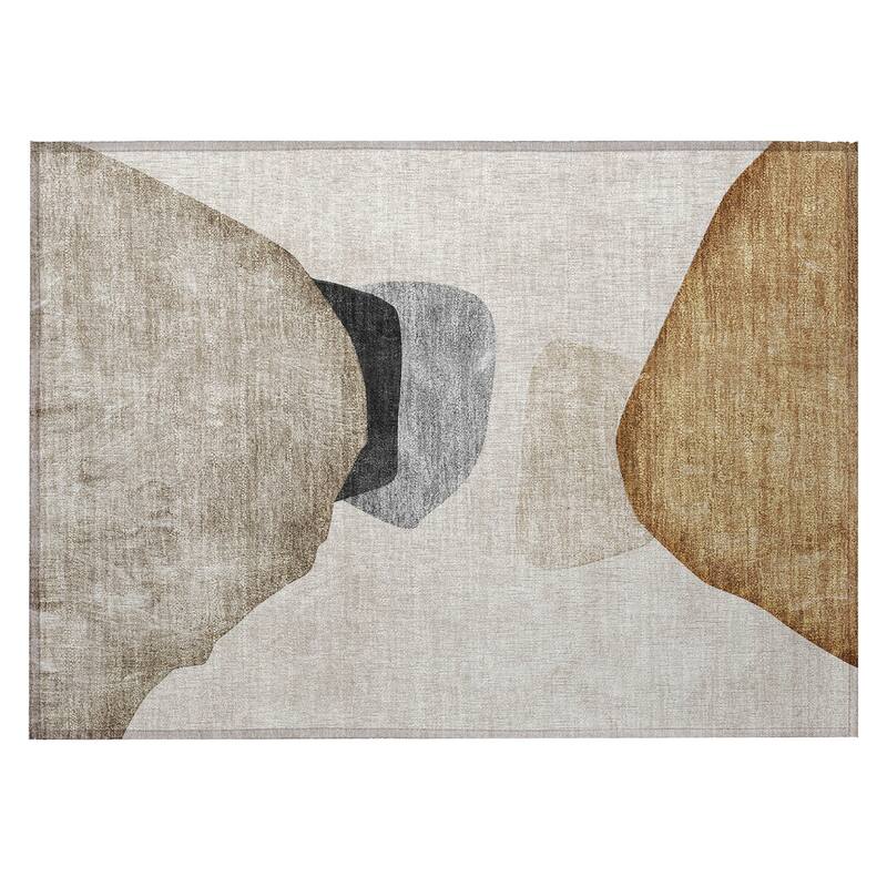 Namo Artistic Abstract Weather Resistant Classic Meets Modern Outdoor Rug