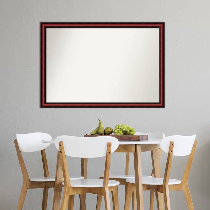 Non-Beveled Wood Wall Mirror - Rubino Cherry Scoop Frame