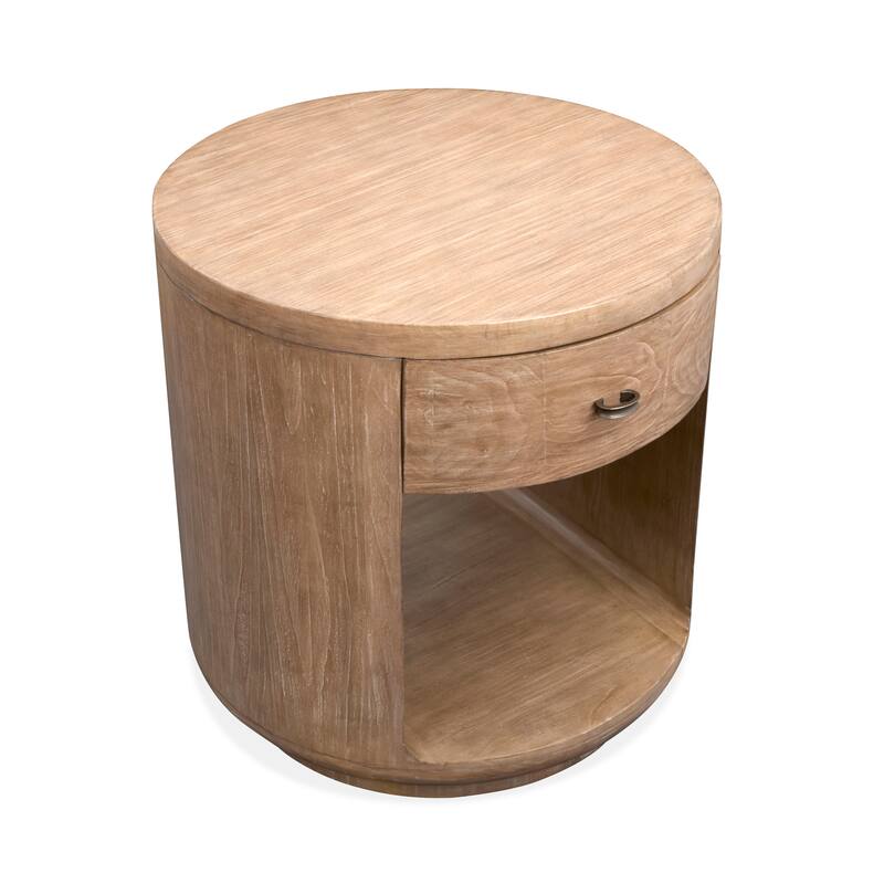 Magnussen Home Sanford Chateau Brown Round End Table - 24''W x 24''D x 25''H