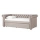 preview thumbnail 32 of 39, Knightsbridge Chesterfield Daybed by iNSPIRE Q Artisan Grey - With Trundle
