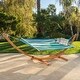 preview thumbnail 15 of 31, Richardson Outdoor Modern Hammock by Christopher Knight Home - 400 lb limit