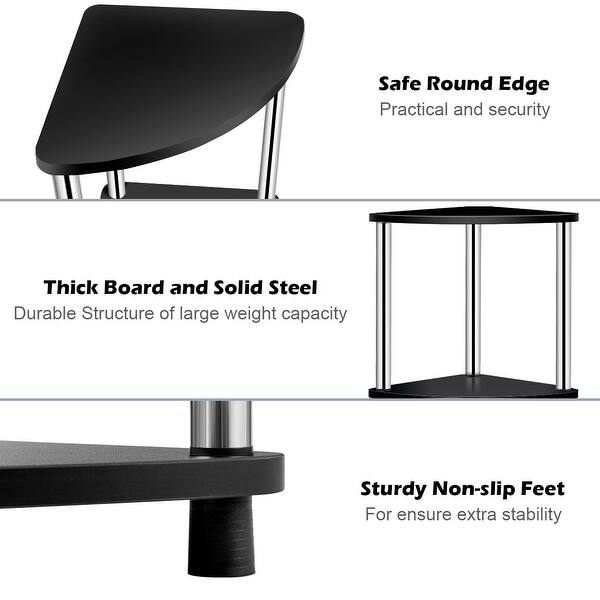 Shop Costway 4 Tier Corner Shelf Light Duty Shelf Living Room