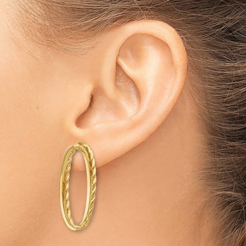 Curata 1.5mm 14k Fancy Sparkle-Cut Versatile Post Earrings