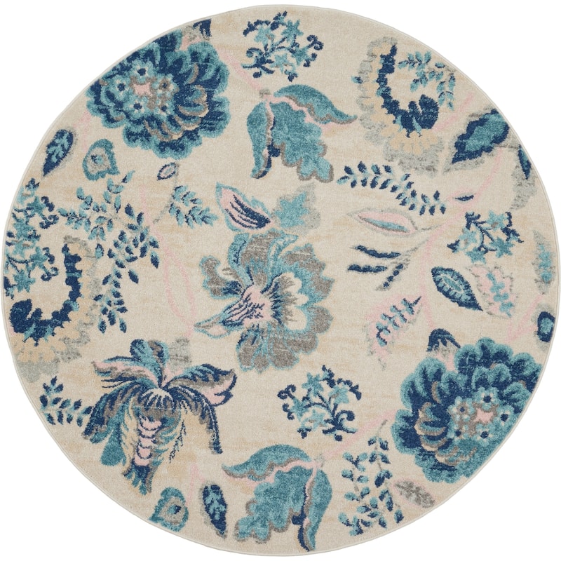 Nourison Tranquil French Country Floral Modern Area Rug