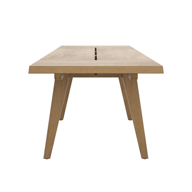 Andy Modern Farmhouse Solid Wood Extendable Dining Table