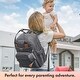 preview thumbnail 27 of 26, Bag Backpack with Portable Changing Pad, Pacifier Case and Stroller Straps, Large Unisex Baby Bags for Boys Girls