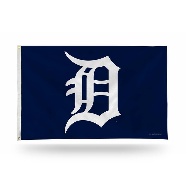 3' x 5' Navy Blue and White MLB Detroit Tigers Large Banner Flag - N/A