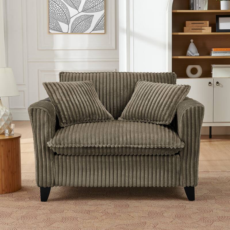 Lazy sofa chair, comfortable single-person sofa chair, with a backrest and soft seat cushion, having armrests on both sides
